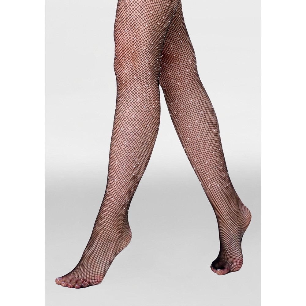 Фото  жіночі колготки в сітку із стразами marilyn charly f10