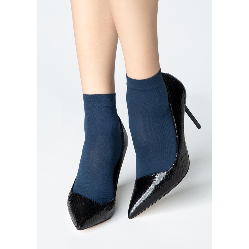 Фото  жіночі гладкі шкарпетки матові marilyn micro 40 den 2 пари