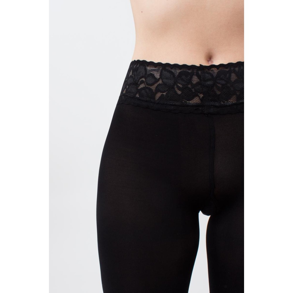 Фото  класичні жіночі колготки з кружевним поясом на силіконі giulia impresso 100 den