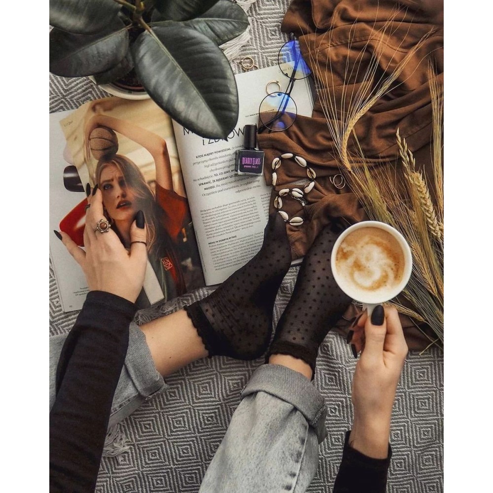 Фото  жіночі шкарпетки в горох gabriella puntina 20 den