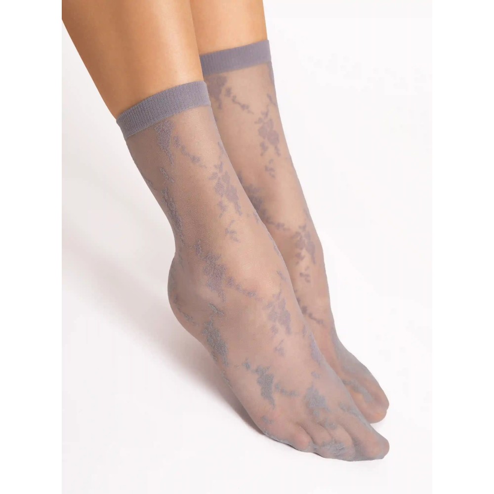 Зображення  жіночі гладкі шкарпетки fiore rosa 20 den one size