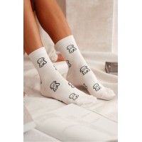 Жіночі гладкі шкарпетки milena szczeniaczki 002.155
