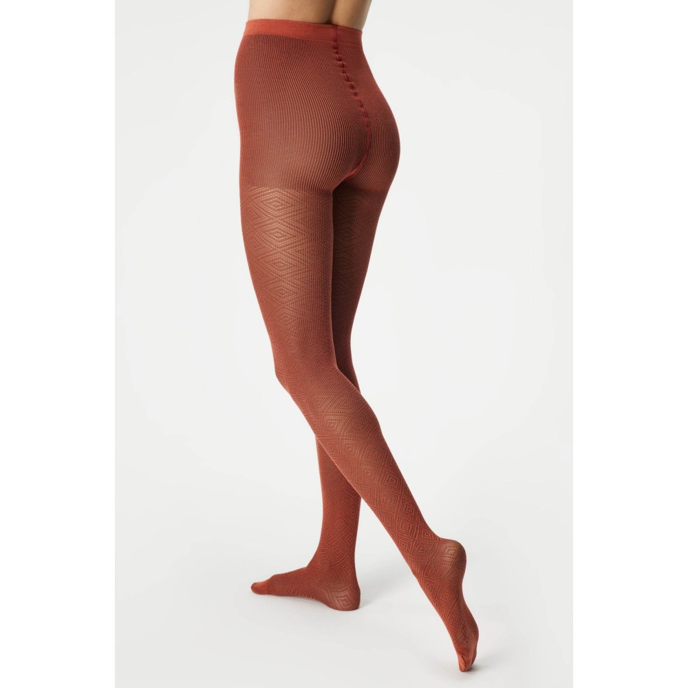 Фото  жіночі колготки з візерунком giulia tracery cubes 90 model 5