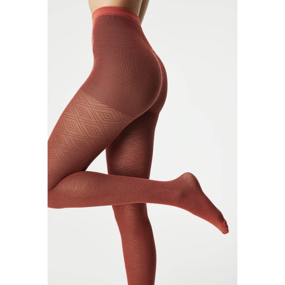 Фото  жіночі колготки з візерунком giulia tracery cubes 90 model 5