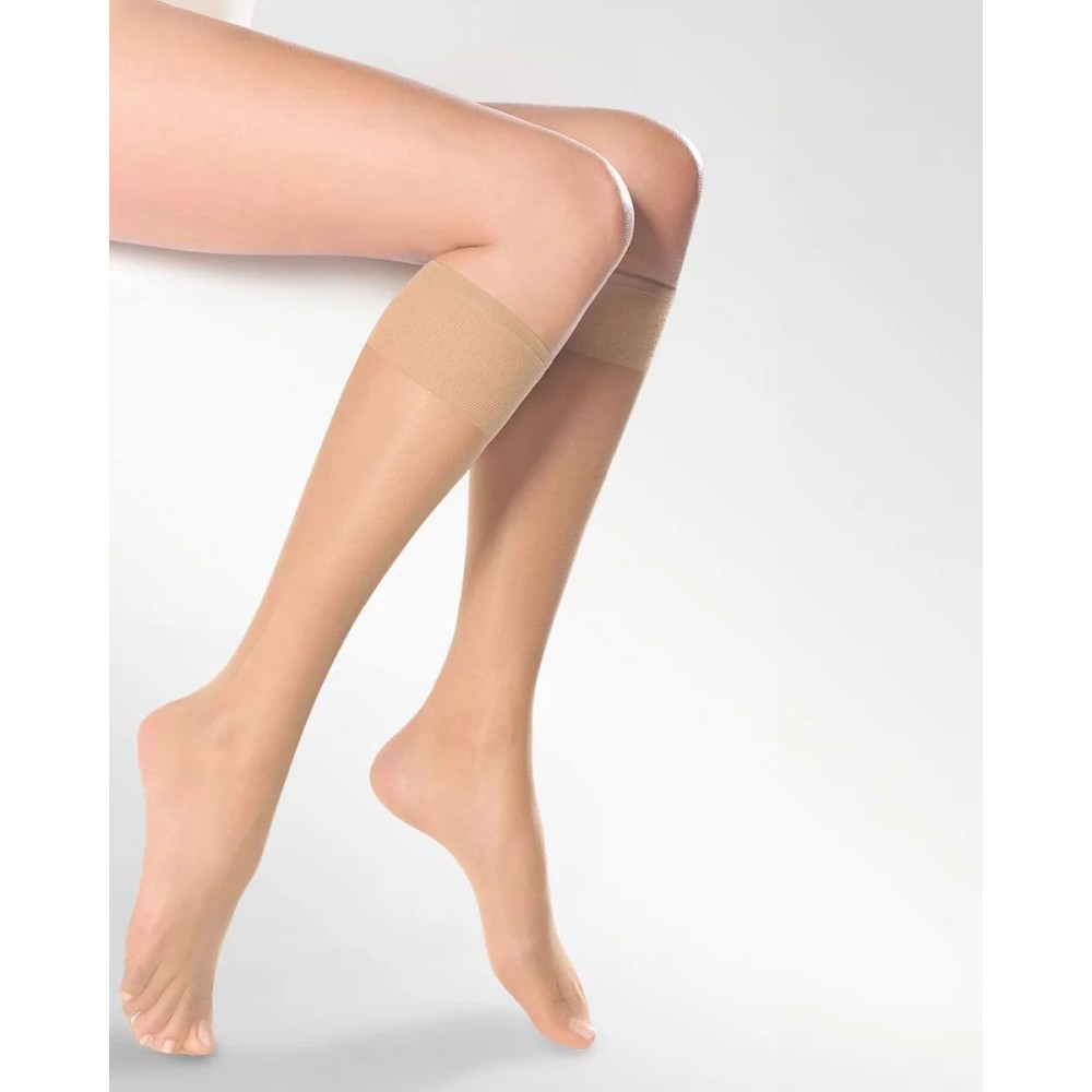 Фото  жіночі гольфи з м'якою резинкою без тиску gabriella knee high lycra super 15 den (2 пари)