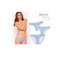 Жіночі труси-стринги бавовна Kleo Pretty 1781 блакитний