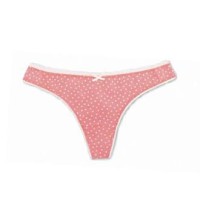 Женские трусы стринги хлопок Kleo Pretty Dots 2172 коралловый
