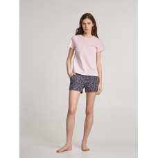 Женская пижама шорты хлопок Ellen LNP 253/001 розовый