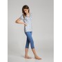 Зображення  жіноча піжама бриджі бавовна ellen lnp 261/001 блакитний