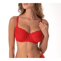 Бюстгальтер м'який на кісточках мережива Jasmine Kris 1420/87 червоний