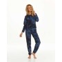 Зображення  жіноча піжама штани бавовна taro penny 2554 темно-синій