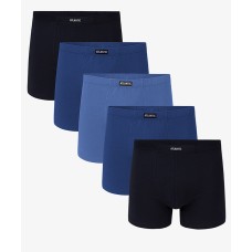Комплект мужских трусов шорт хлопок Atlantic 5SMH-001 синий-темно-синий 