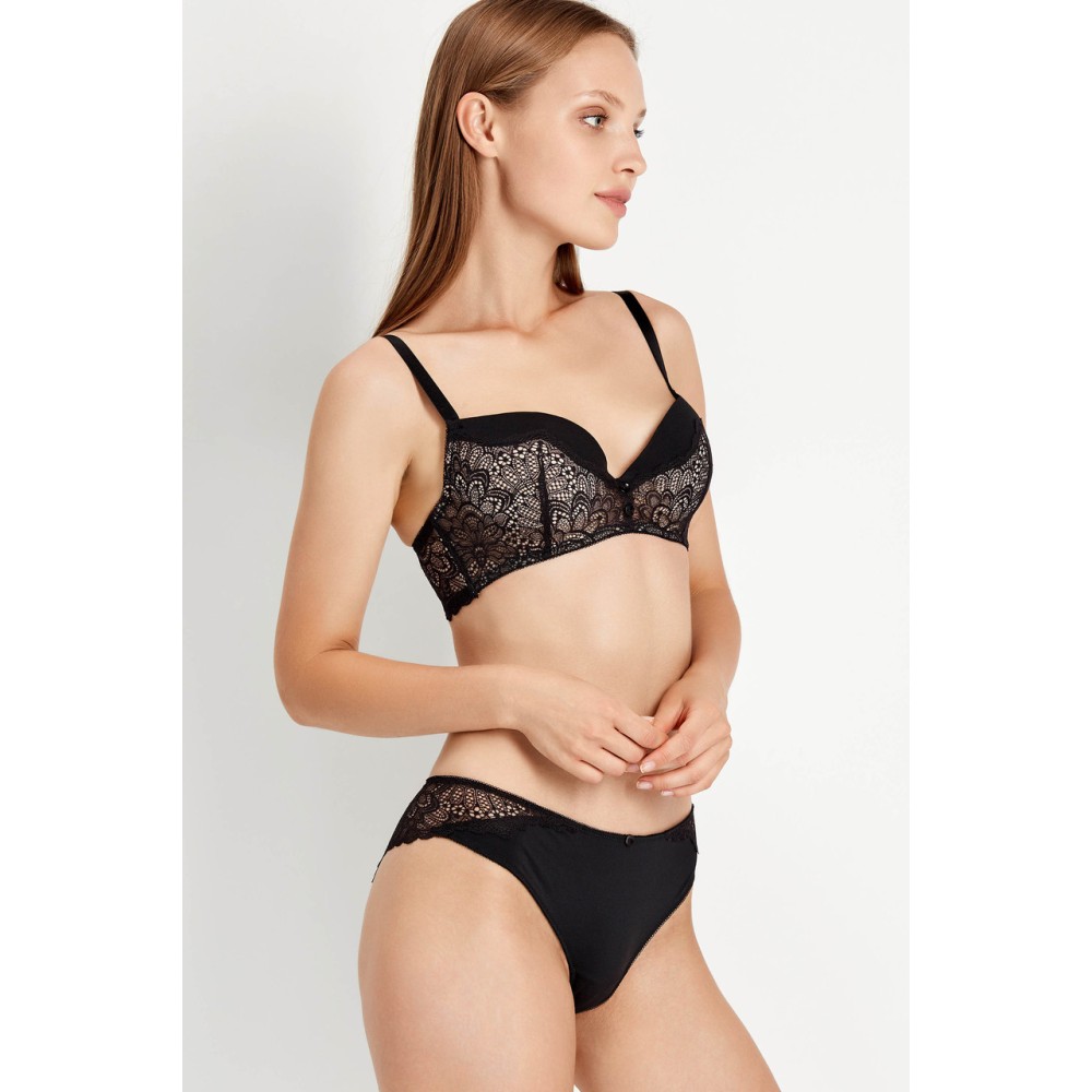 Зображення  жіночі труси бразіліана мікрофібра anabel arto 8169-24 чорний 44