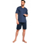 Фото  мужская пижама шорты хлопок cornette 472/117 синий