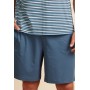 Фото  пижама мужская шорты хлопок key mns 375 сине-голубой