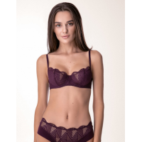 М'який бюстгальтер на кісточках мереживо Jasmine Defy 1405/85 бордовий
