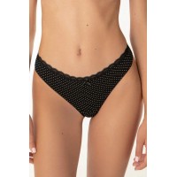 Жіночі труси стрінги бавовна Jasmine Clara 3107/46 чорний
