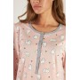 Фото  женская ночная рубашка хлопок gofre ldk 102/10/01 светло-розовый
