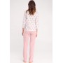 Зображення  жіноча піжама штани бавовна ellen lpk 0180/14/01 біло-рожевий