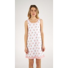 Женская ночная рубашка хлопок Ellen LDK 110/07/01 бело-розовый