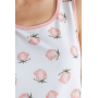 Фото  женская ночная рубашка хлопок ellen ldk 110/07/01 бело-розовый