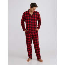 Чоловіча піжама штани бавовна Ellen MPK 5180/01/01 червоно-чорний
