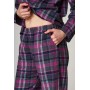 Фото  женская пижама брюки фланель key lns 440 темно-серый