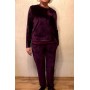 Зображення  жіночий велюровий костюм julia кш-9 010 бордовий