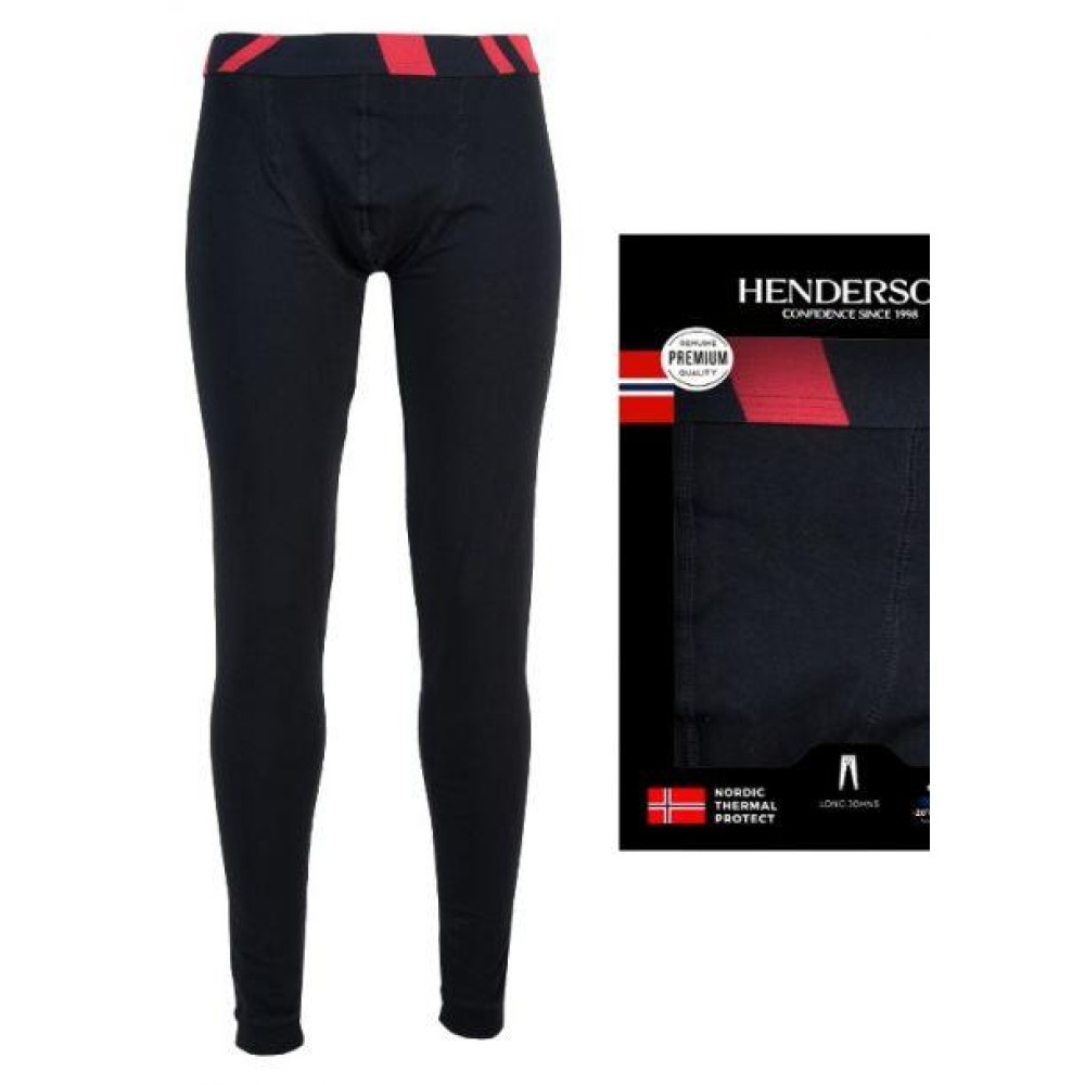 Фото  мужские термокальсоны хлопок henderson 22970-099x черный m
